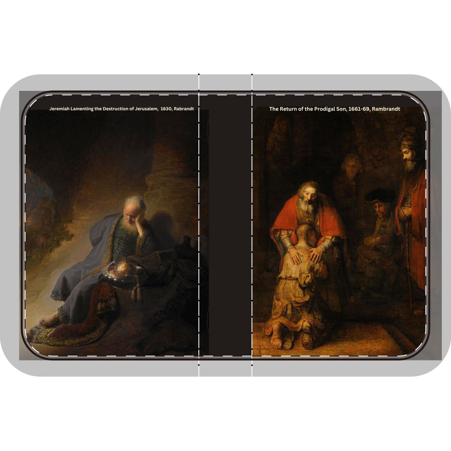 Handmade Bible Cover with Biblical Artwork Inspired by Famous Artists Bible Cover Design Biblical Picture Famous Artist Rambrandt