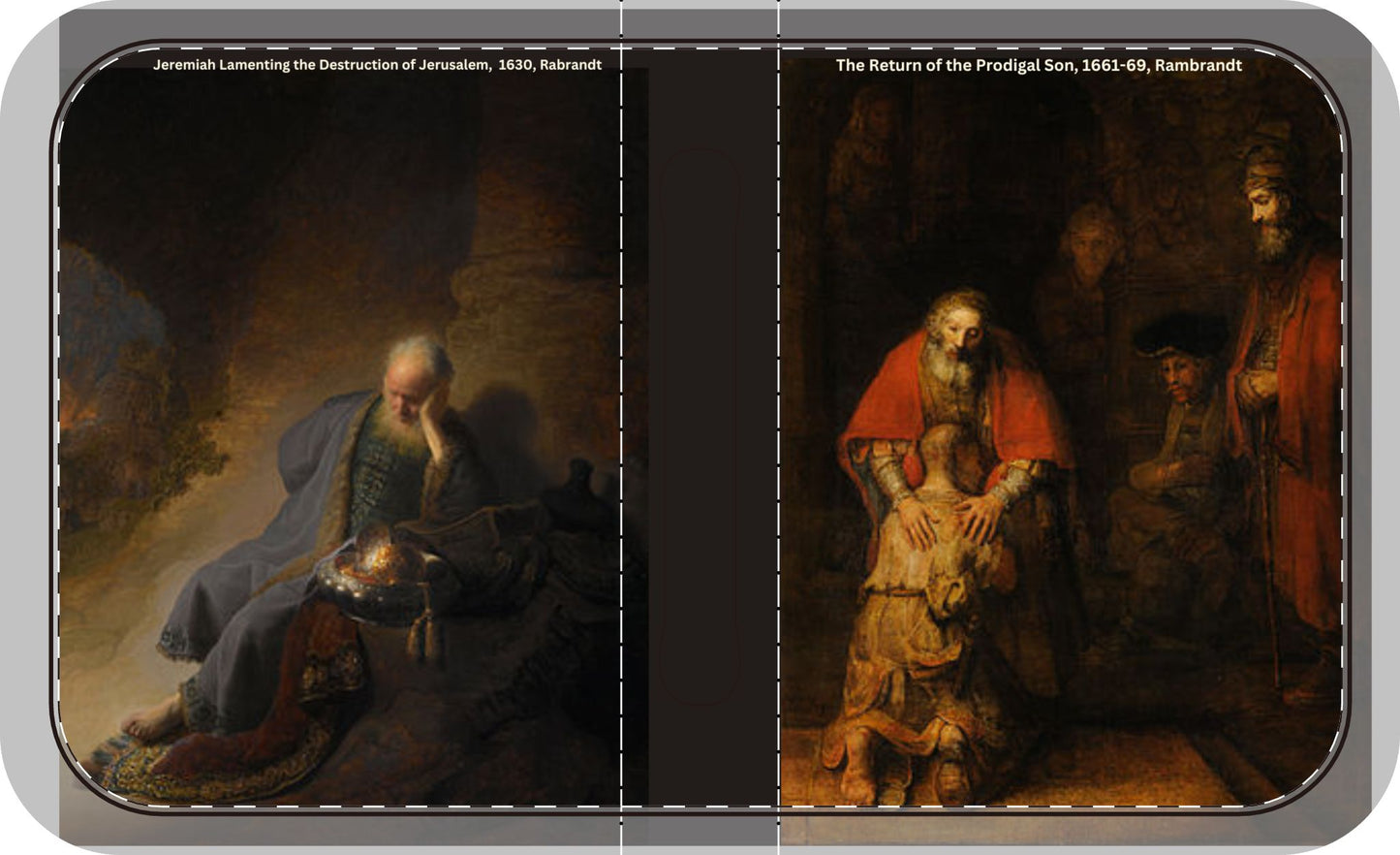Handmade Bible Cover with Biblical Artwork Inspired by Famous Artists Bible Cover Design Biblical Picture Famous Artist Rambrandt