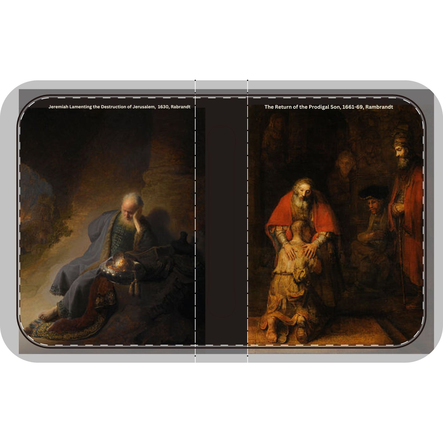 Handmade Bible Cover with Biblical Artwork Inspired by Famous Artists Bible Cover Design Biblical Picture Famous Artist Rambrandt