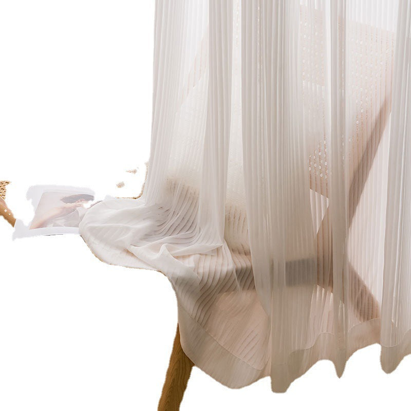 Curtains Sheer Thin Curtain See Through White Curtain
