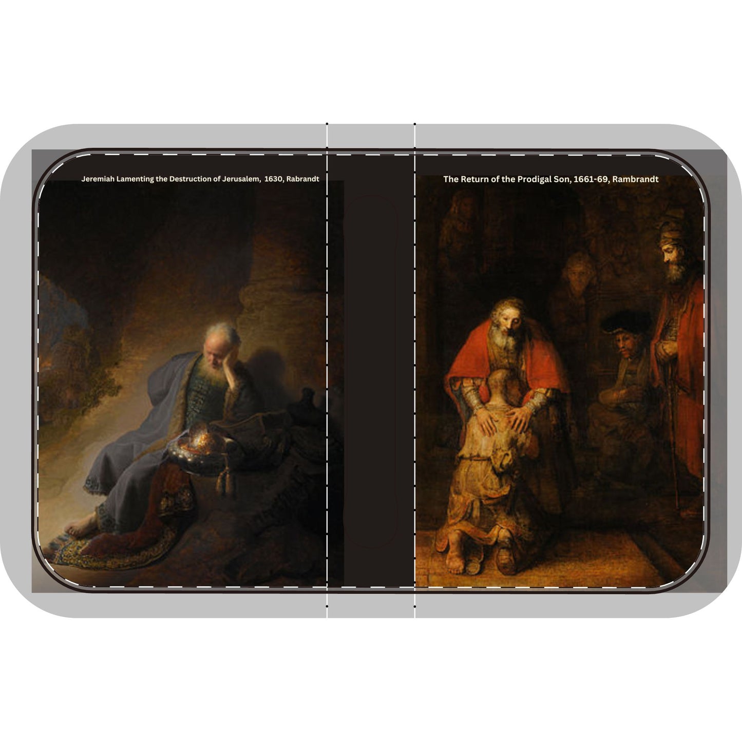 Handmade Bible Cover with Biblical Artwork Inspired by Famous Artists Bible Cover Design Biblical Picture Famous Artist Rambrandt