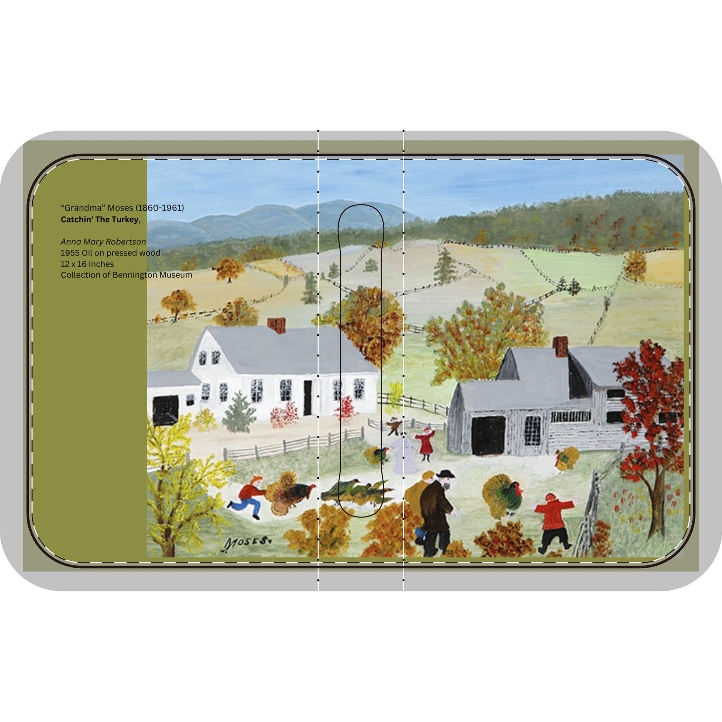 Handmade Bible Cover with Artwork Inspired by Famous Artists Grandma Moses Classic Bible Cover My Bible bag Handmade cover for your bible