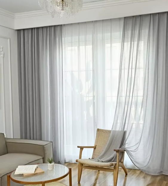Light gray Curtains Grey Sheer curtains Luxury Curtain Custom Curtains