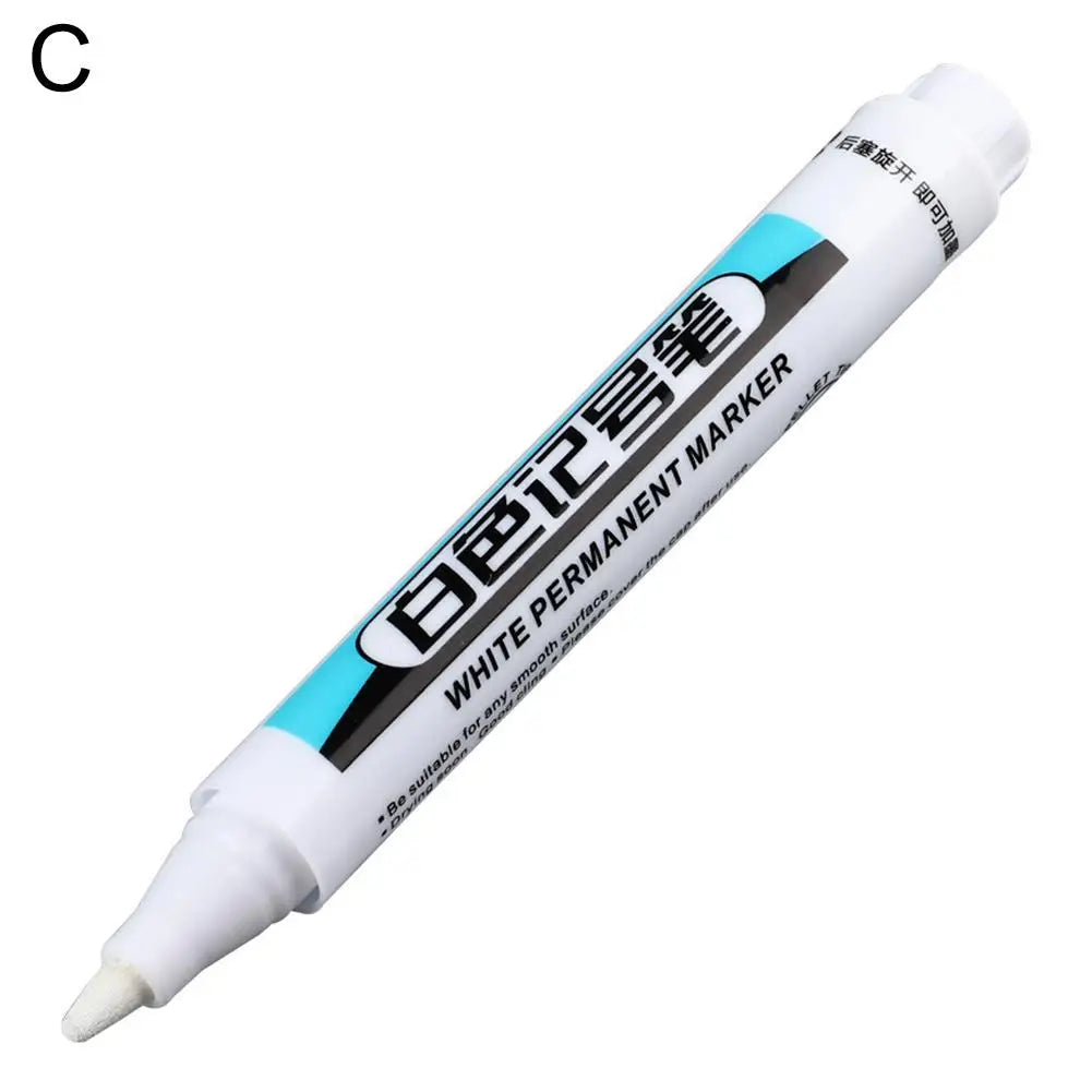 White Permanent Marker 0.7/1.0/2.5MM White Pens Paint Markers Art Supplies Acrylic Markers