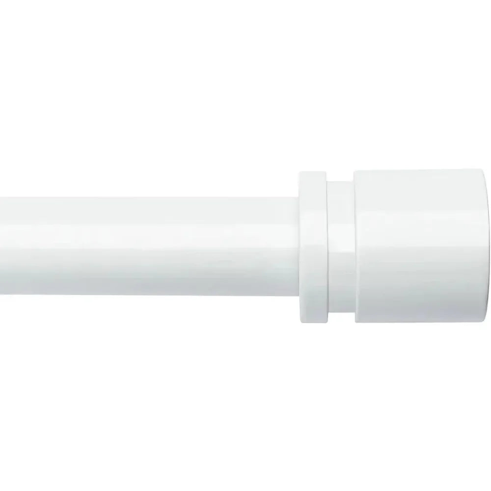 Curtain Rods for Windows 144 Inches Adjustable Length 1 Inch Diameter, Window Curtain Rod White
