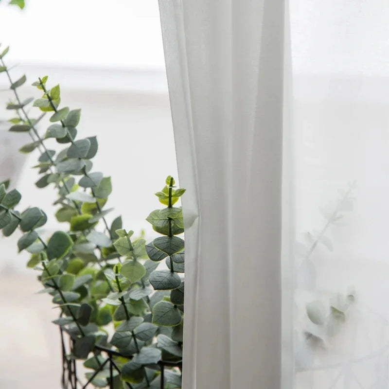 Curtains Sheer Soft Snow Pure White Window Treatment Wave Curtains White Curtain