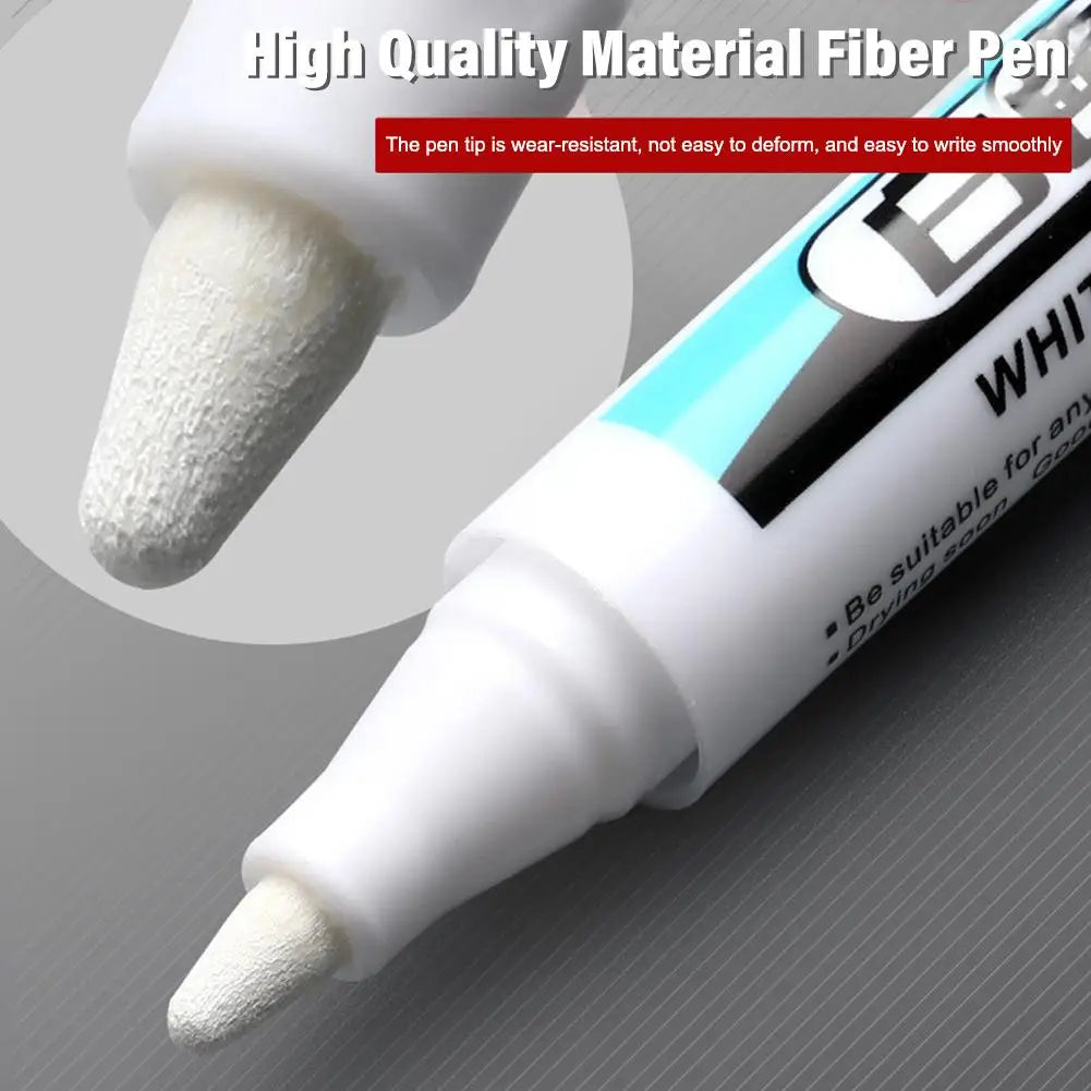 White Permanent Marker 0.7/1.0/2.5MM White Pens Paint Markers Art Supplies Acrylic Markers