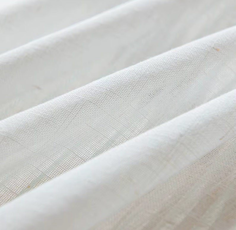 Modern sheer Curtain Linen White Sheer European Style Window Curtains