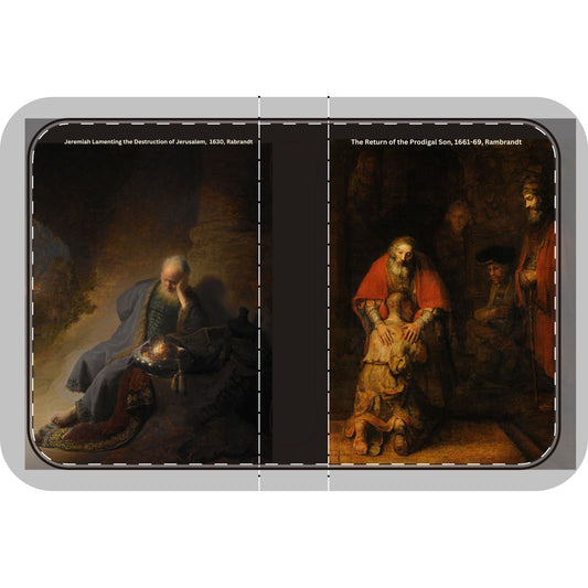 Handmade Bible Cover with Biblical Artwork Inspired by Famous Artists Bible Cover Design Biblical Picture Famous Artist Rambrandt