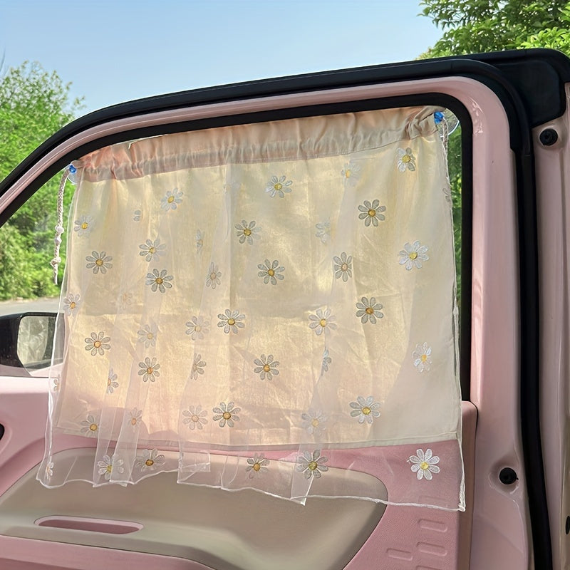 Car window UV protection, Car sunshade for kids, hanging curtain, sunscreen heat insulation, car double layer curtains Heat Insulation Curtains Kids Car Sunshade UV Protection For Cars