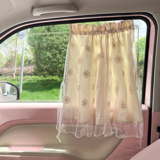 Car window UV protection, Car sunshade for kids, hanging curtain, sunscreen heat insulation, car double layer curtains Heat Insulation Curtains Kids Car Sunshade UV Protection For Cars