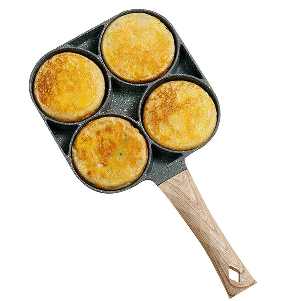 Frying Pan Egg Pancake Cooking Pans 4 Holes Pan Breakfast Maker Cookware Pancake Pan