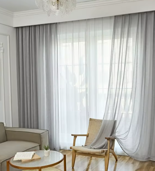 Light gray Curtains Grey Sheer curtains Luxury Curtain Custom Curtains
