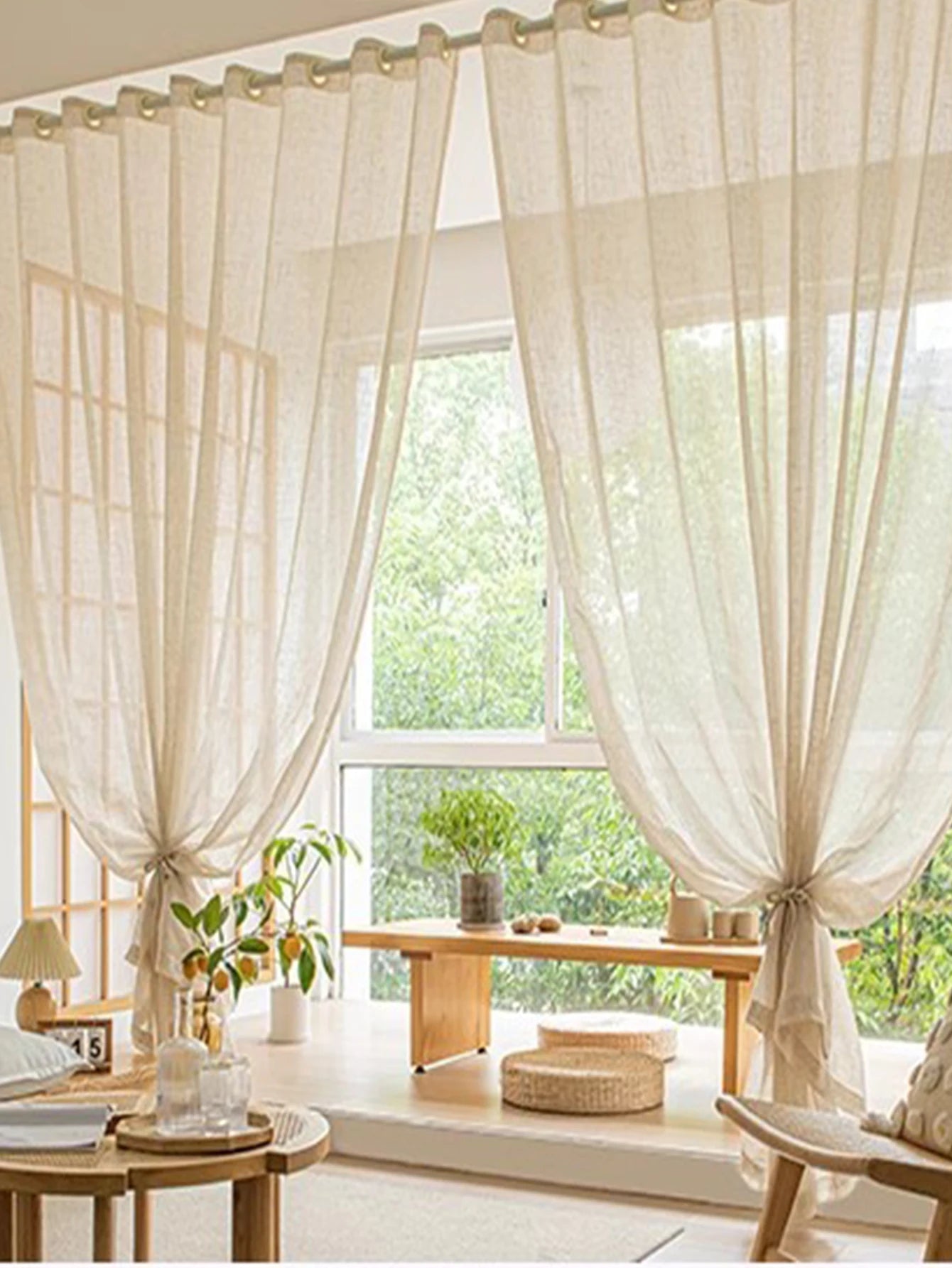 Curtains Linen Rustic Feeling Semi Sheer