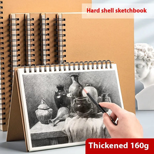 Size 11.6x16.5" Sketchbook Thick Paper 160g Spiral Notebook Professional Mixmedia Sketchbook Watercolor Book Art School Stationery